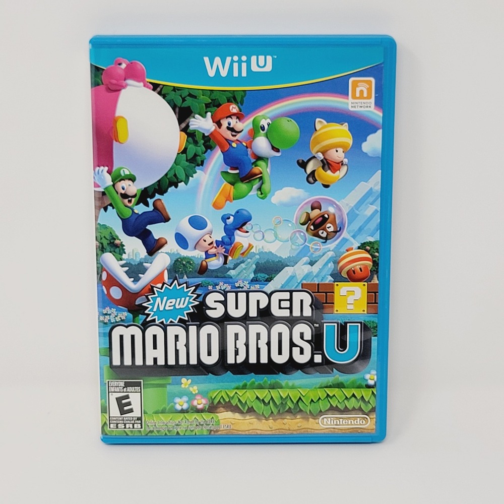 Nintendo Wii U New Super Mario Bros. U Video Game Blue CIB Complete in Box